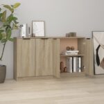 Sideboards 2 pcs Sonoma Oak 60x30x70 cm Engineered Wood