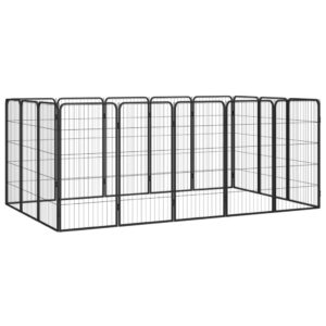 Heavy Duty Dog Playpen Outdoor Puppy Exercise Fence Pet Safety Barrier Black