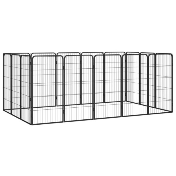 Heavy Duty Dog Playpen Outdoor Puppy Exercise Fence Pet Safety Barrier Black