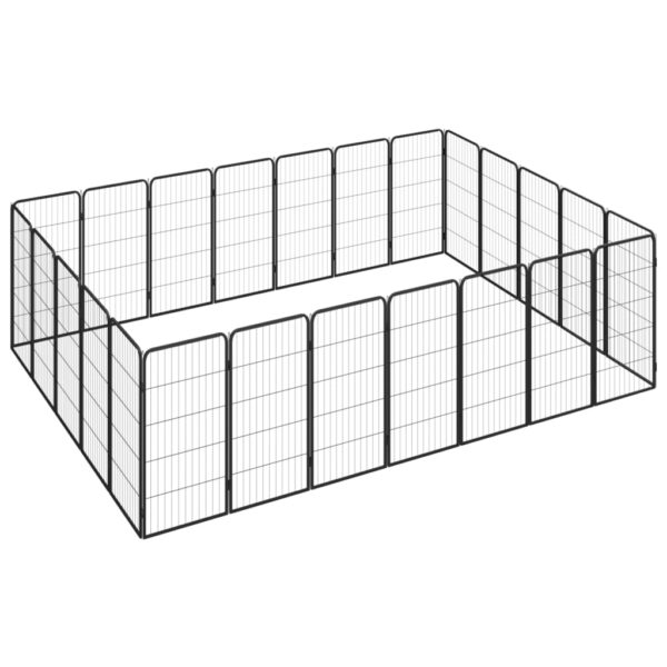 Heavy Duty Dog Playpen Large Outdoor Exercise Pet Fence Black Powder-Coated Steel