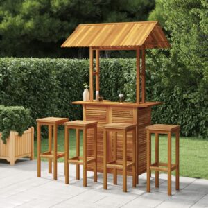 5 Piece Garden Bar Set Solid Wood Acacia