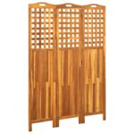 Solid Acacia Wood Room Divider Privacy Screen Foldable Indoor Outdoor Decor