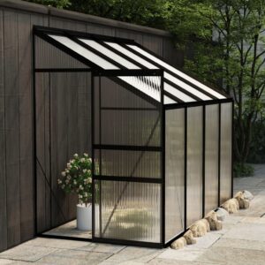 Spacious Walk-In Garden Greenhouse Aluminum Frame Polycarbonate Panel UV Resistant Ventilated