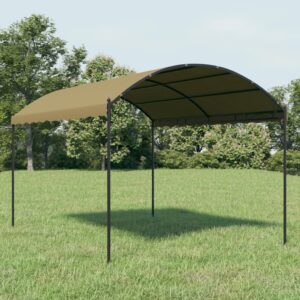 Outdoor Garden Gazebo Canopy Shelter Sun Protection Polyester Steel Taupe Patio