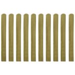 Impregnated Wooden Fence Slats Durable Rot-Resistant Garden Patio Barrier