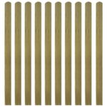 Impregnated Wooden Fence Slats Durable Rot-Resistant Garden Patio Barrier Decor