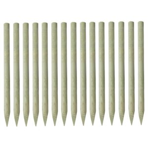 Pointed Fence Posts 15 pcs Impregnated Pinewood 4x150 cm