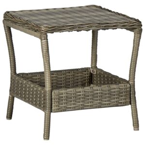 Stylish Brown Poly Rattan Garden Table - Lightweight  Easy to Clean  Modern Design