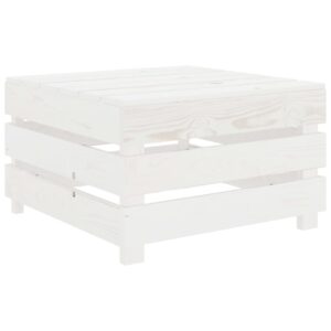 White Wooden Garden Pallet Table Outdoor Patio Furniture Weather-Resistant Pinewood