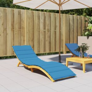 Comfortable Blue Sun Lounger Cushion  Oxford Fabric  Water-Resistant  Non-Slip  Indoor and Outdoor Use