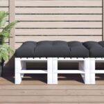 High-Quality Outdoor Pallet Cushion in Anthracite  Durable Fabric  Water-Resistant  UV Resistant  Soft Hollow Fibre Filling