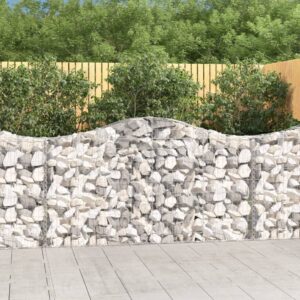 Arched Gabion Baskets 5 pcs 200x30x100/120 cm Galvanised Iron