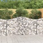 Arched Gabion Baskets 3 pcs 200x50x100/120 cm Galvanised Iron