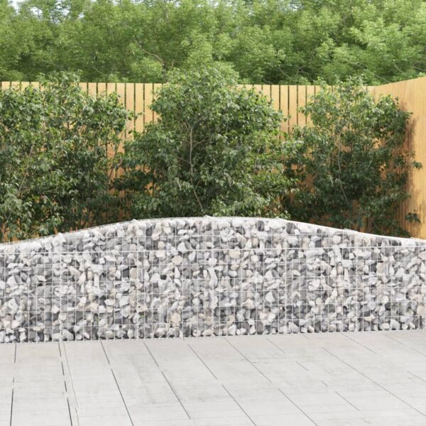 Arched Gabion Baskets 2 pcs 400x30x60/80 cm Galvanised Iron