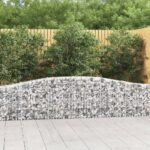 Arched Gabion Baskets 3 pcs 400x30x60/80 cm Galvanised Iron