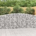 Arched Gabion Baskets 5 pcs 400x30x100/120 cm Galvanised Iron