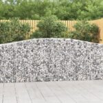 Arched Gabion Baskets 6 pcs 400x30x100/120 cm Galvanised Iron