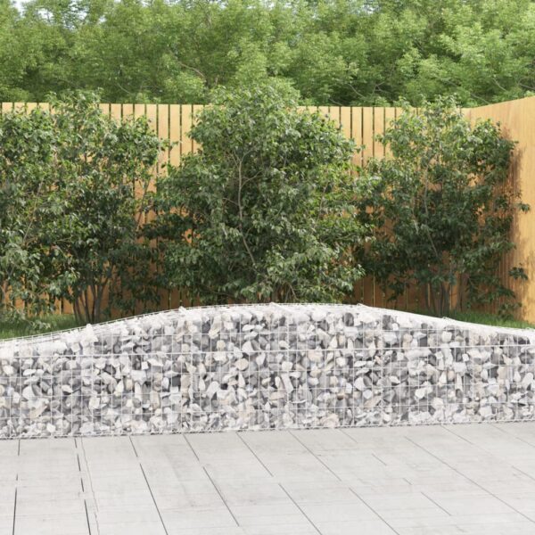 Arched Gabion Baskets 2 pcs 400x50x40/60 cm Galvanised Iron