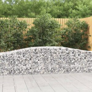 Arched Gabion Baskets 2 pcs 400x50x60/80 cm Galvanised Iron