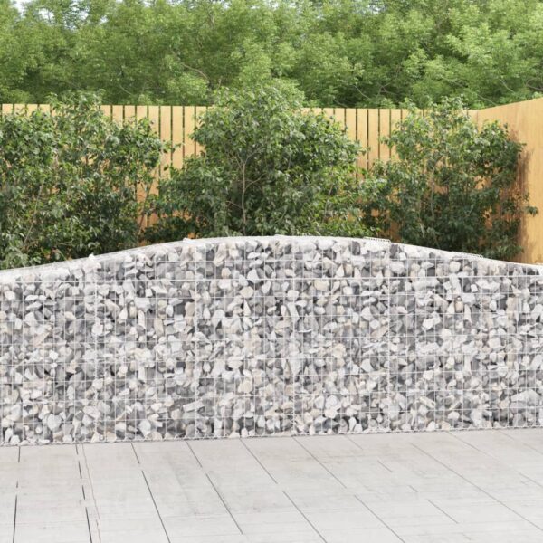 Arched Gabion Baskets 10 pcs 400x50x80/100 cm Galvanised Iron