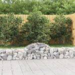 Arched Gabion Baskets 3 pcs 200x30x40/60 cm Galvanised Iron