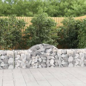 Arched Gabion Baskets 5 pcs 200x30x60/80 cm Galvanised Iron