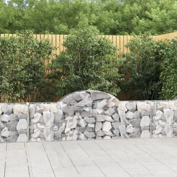 Arched Gabion Baskets 6 pcs 200x30x60/80 cm Galvanised Iron