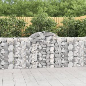 Arched Gabion Baskets 10 pcs 200x30x100/120 cm Galvanised Iron