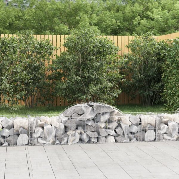 Arched Gabion Baskets 5 pcs 200x50x40/60 cm Galvanised Iron