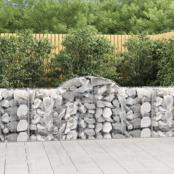 Arched Gabion Baskets 11 pcs 200x50x80/100 cm Galvanised Iron