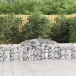 Arched Gabion Baskets 2 pcs 300x30x60/80 cm Galvanised Iron