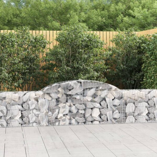 Arched Gabion Baskets 2 pcs 300x30x60/80 cm Galvanised Iron