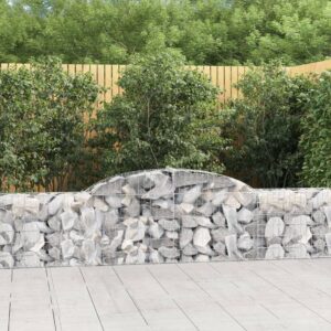 Arched Gabion Baskets 3 pcs 300x30x60/80 cm Galvanised Iron