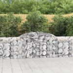 Arched Gabion Baskets 7 pcs 300x30x80/100 cm Galvanised Iron