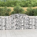 Arched Gabion Baskets 3 pcs 300x30x100/120 cm Galvanised Iron