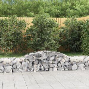 Arched Gabion Baskets 3 pcs 300x50x40/60 cm Galvanised Iron