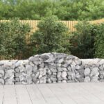 Arched Gabion Baskets 3 pcs 300x50x60/80 cm Galvanised Iron