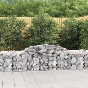 Arched Gabion Baskets 3 pcs 300x50x60/80 cm Galvanised Iron