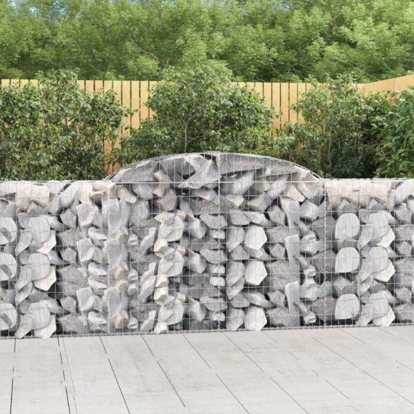 Arched Gabion Baskets 3 pcs 300x50x100/120 cm Galvanised Iron