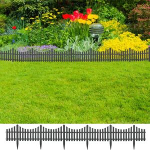 Premium Anthracite Lawn Edgings Set of 17  Weather-Resistant PP  Interconnectable  Easy Install