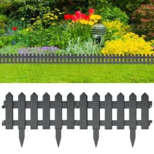 Premium Anthracite Lawn Edgings Set of 25  UV and Weather Resistant  Easy Install  Ideal for Garden Borders and Flower Beds