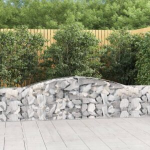 Arched Gabion Baskets 2 pcs 400x30x60/80 cm Galvanised Iron