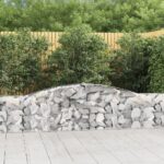 Arched Gabion Baskets 3 pcs 400x30x60/80 cm Galvanised Iron