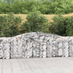 Arched Gabion Baskets 2 pcs 400x30x100/120 cm Galvanised Iron