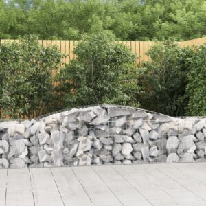 Arched Gabion Baskets 3 pcs 400x50x60/80 cm Galvanised Iron