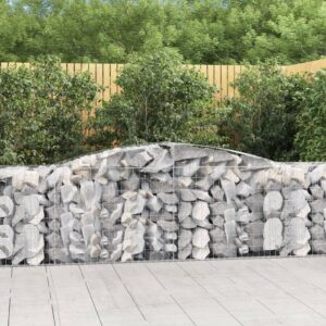 Arched Gabion Baskets 7 pcs 400x50x80/100 cm Galvanised Iron