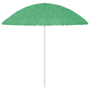 UV Protective Anti-Fade Hawaii Beach Umbrella in Green  Tilting  Weather Resistant  300 cm