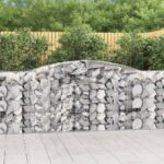 Arched Gabion Baskets 3 pcs 400x50x100/120 cm Galvanised Iron