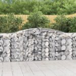 Arched Gabion Baskets 4 pcs 400x50x100/120 cm Galvanised Iron