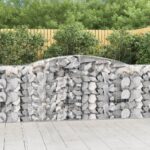 Arched Gabion Baskets 5 pcs 400x50x100/120 cm Galvanised Iron